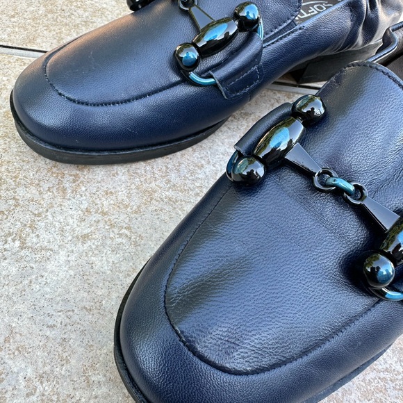 Softwaves Navy  Leather Loafer - Picture 5 of 12